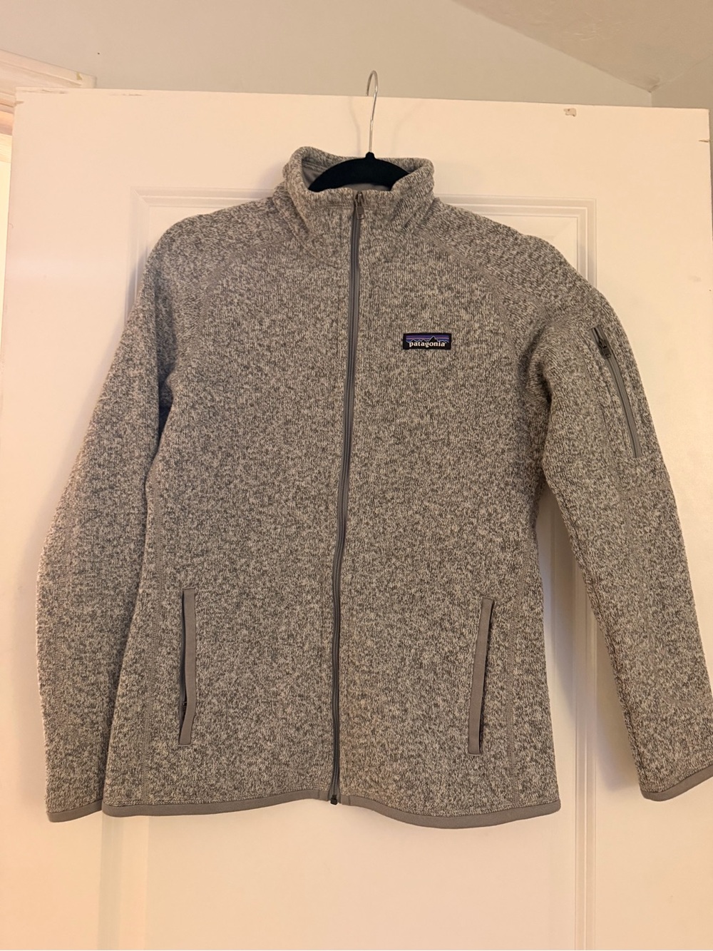 Patagonia Kids Heather Gray Full-Zip Fleece Jacket